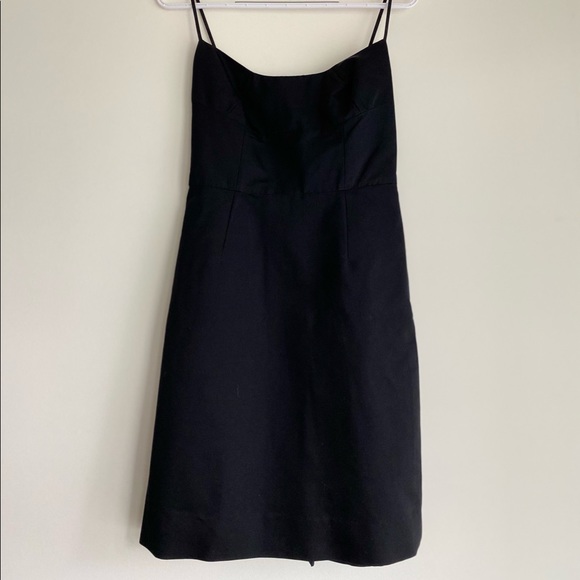 MOSCHINO Black Wool and Silk Mini Dress - Picture 3 of 7